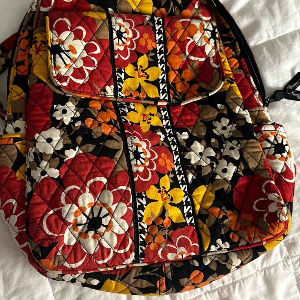 Vera Bradley Classic Campus Tech Backpack Heirloom fall Paisley Lightly Used